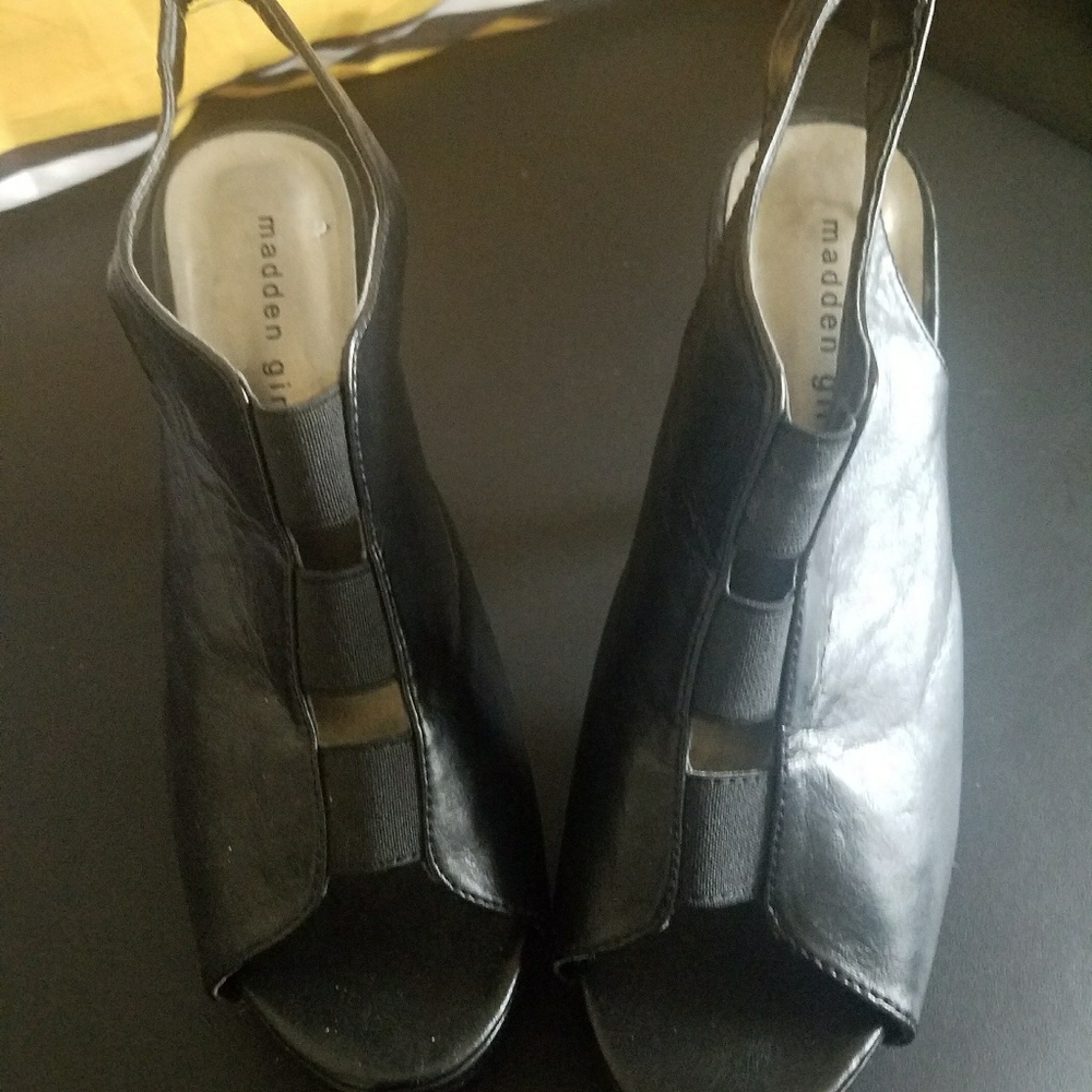 Black Leather Heels